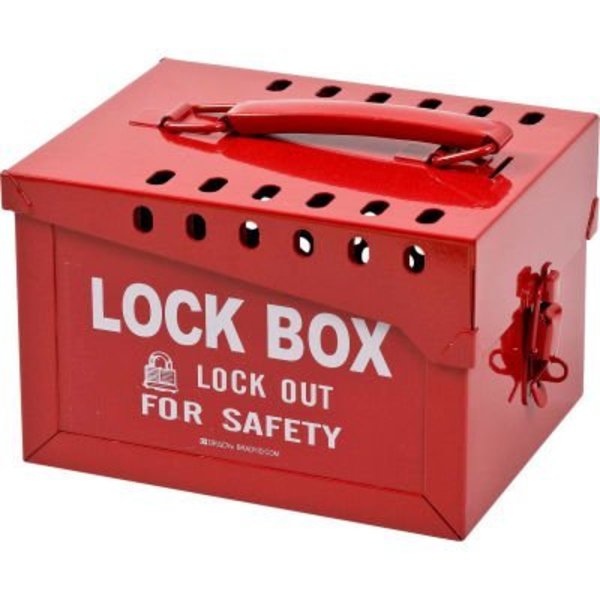 Brady Brady® 51171 Extra-Large Metal Lock Box, Steel, 7-3/8"W x 6"H 51171